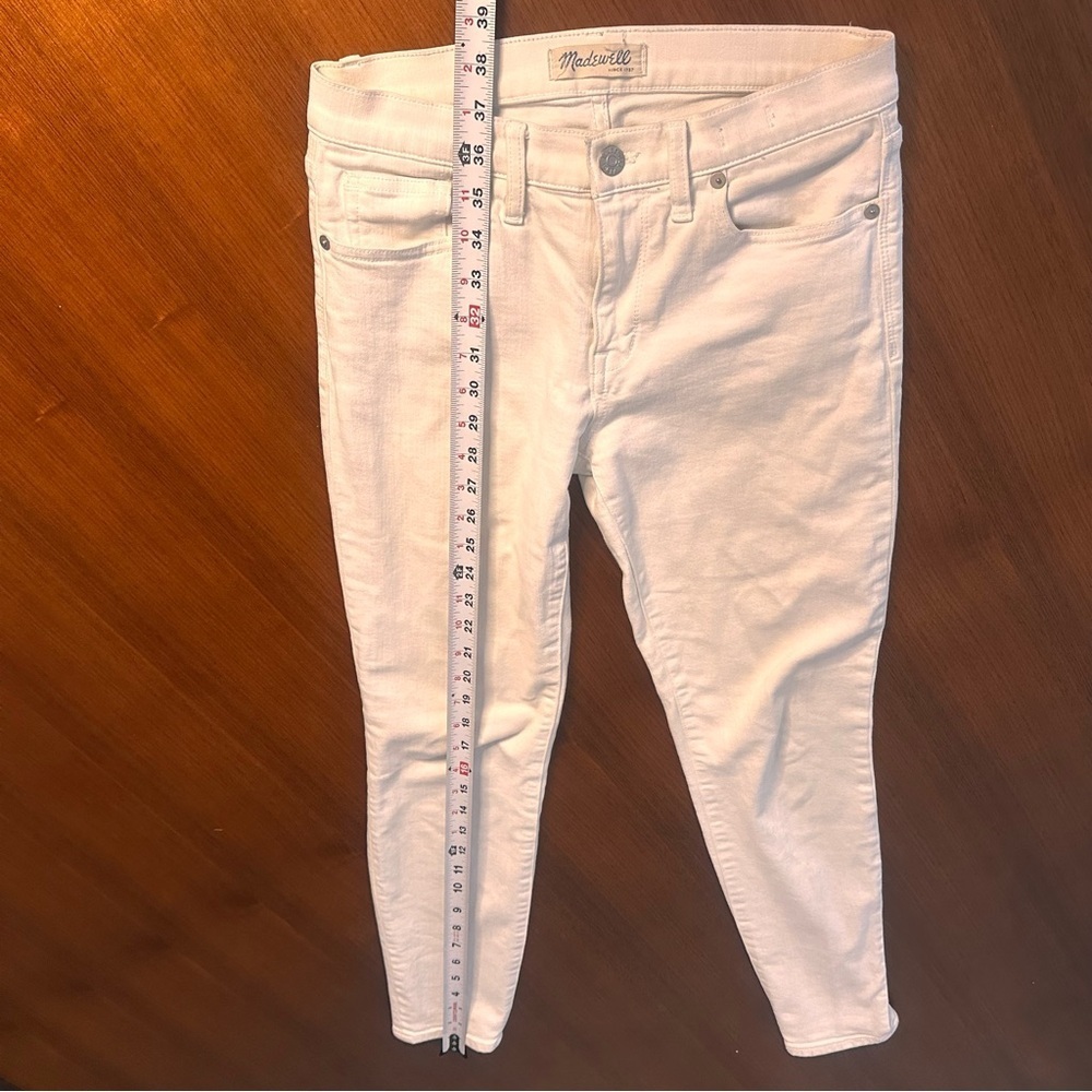 Madewell Women's Skinny Skinny Jeans Ankle - White size 27 - Picture 6 of 10